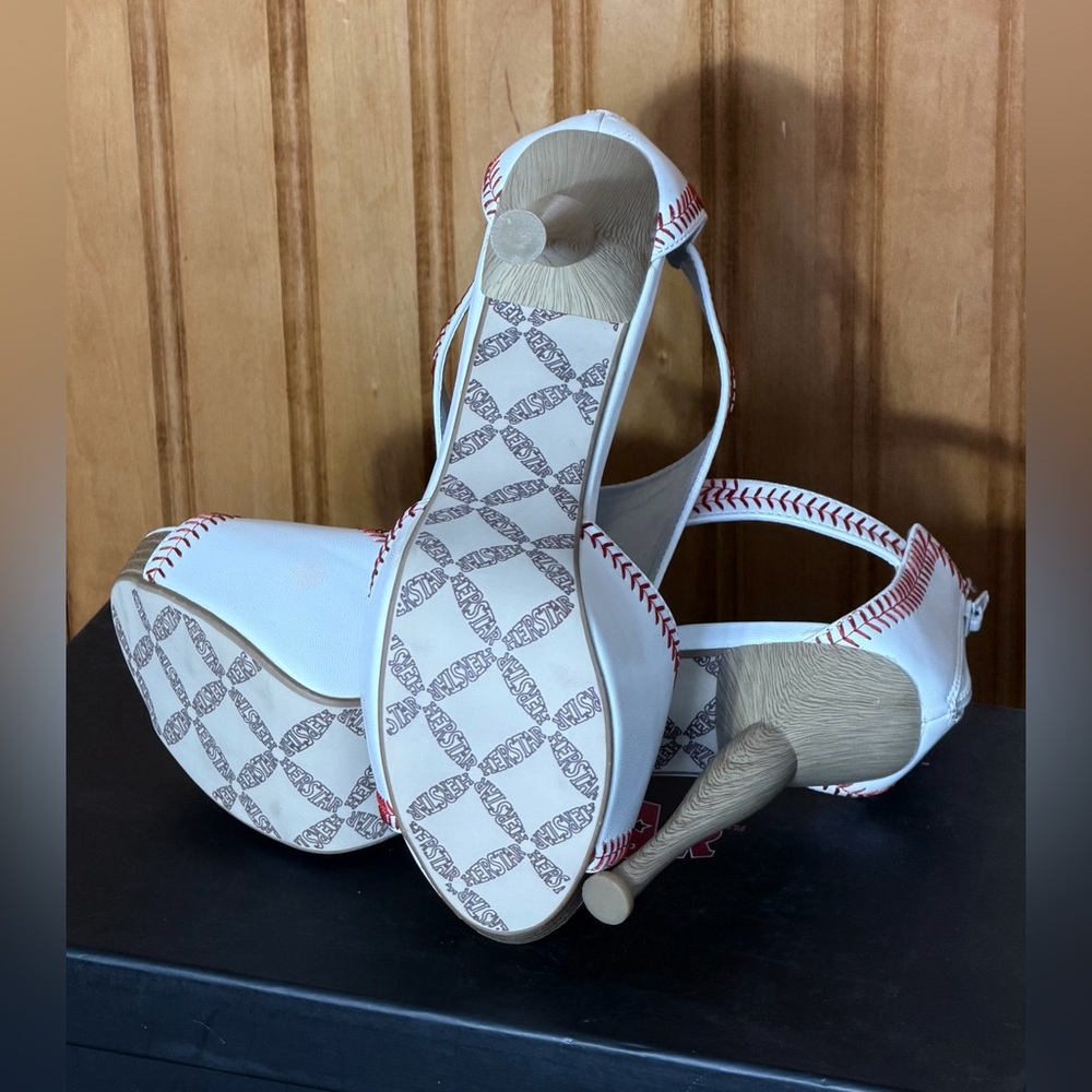 Women's Herstar Baseball Stiletto Heels Size 10 - Picture 5 of 12